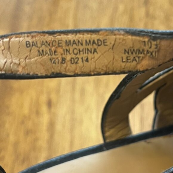 Nine West Black Lace Up Wedges Sz 10 1/2 - Picture 7 of 7